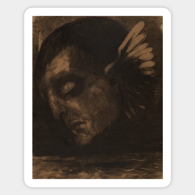 Tears by Odilon Redon Sticker by Classic Art Stall